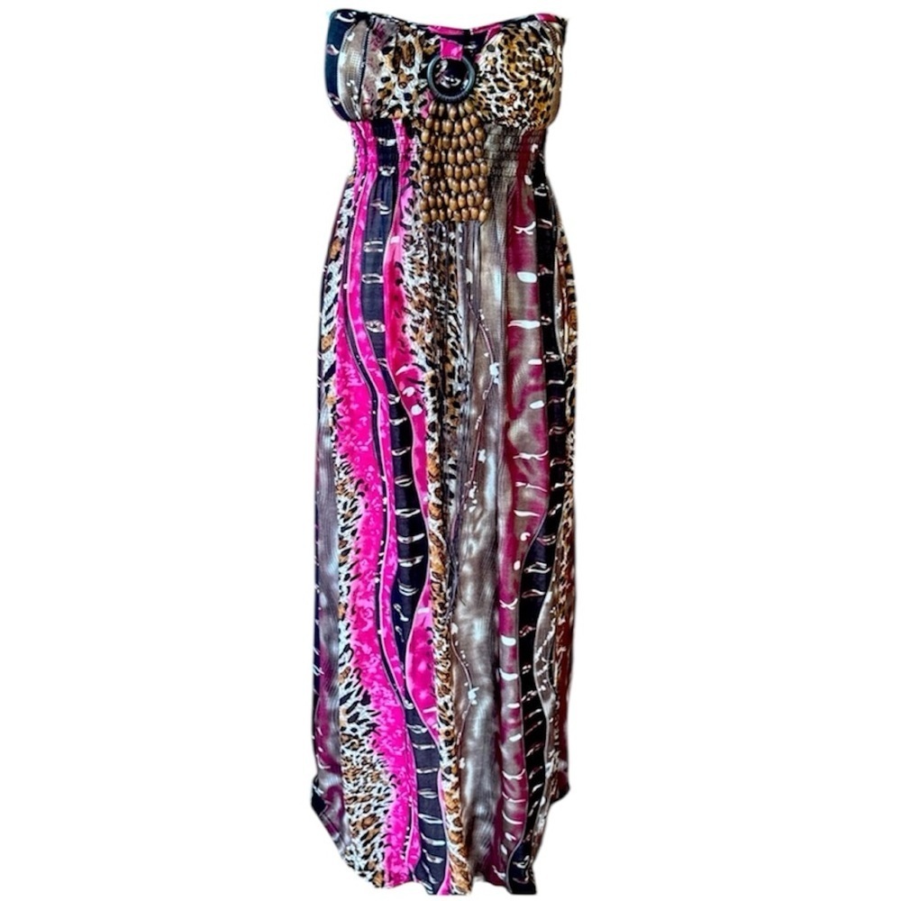 By Deep ladies, maxi sleeveless sundress, excellent condition beaded front large - Picture 2 of 16
